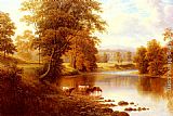 Bolton Abbey, From The Wharfe, Yorkshire by William Mellor